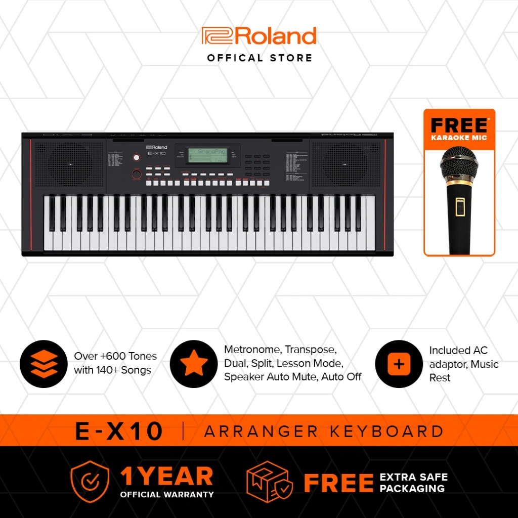 Roland E-X10 Arranger Keyboard 61-Keys