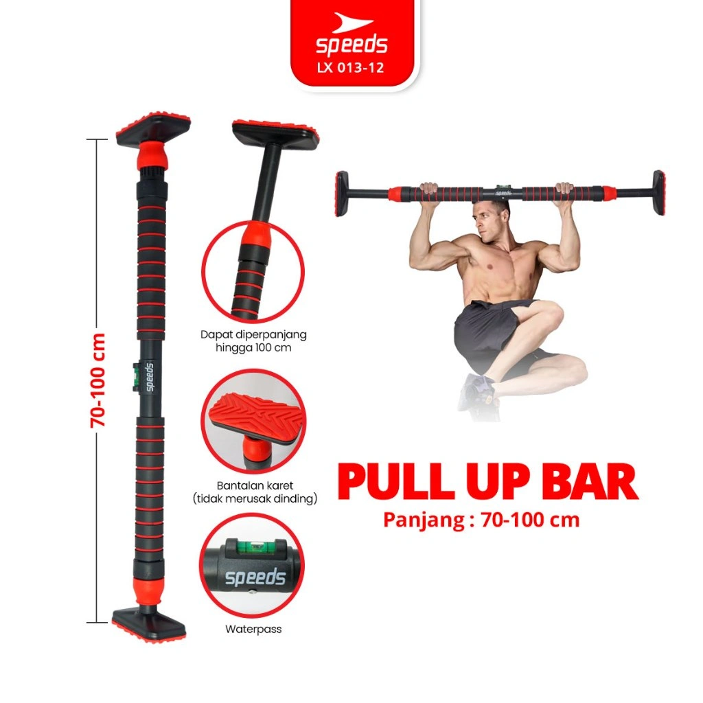 SPEEDS Pull Up Bar Door Chinning Bar Alat Latihan Fitness Olahraga Murah 013-12