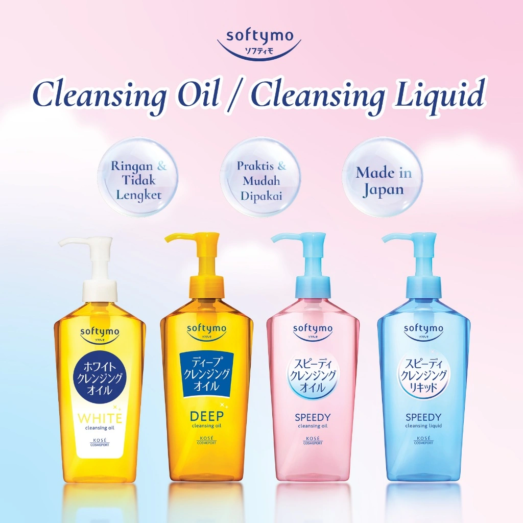 KOSE SOFTYMO Cleansing Oil / Liquid (Makeup Remover - Pembersih Makeup)