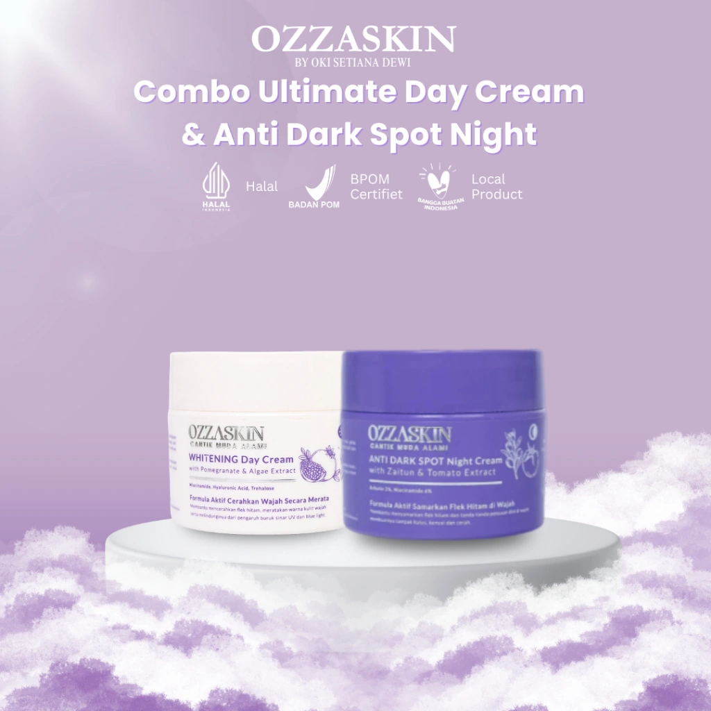 Paket Cream Siang Malam Ozzaskin- Ultimate Day Cream dan Ultimate Night Cream Flek Treatment - 2 Pcs