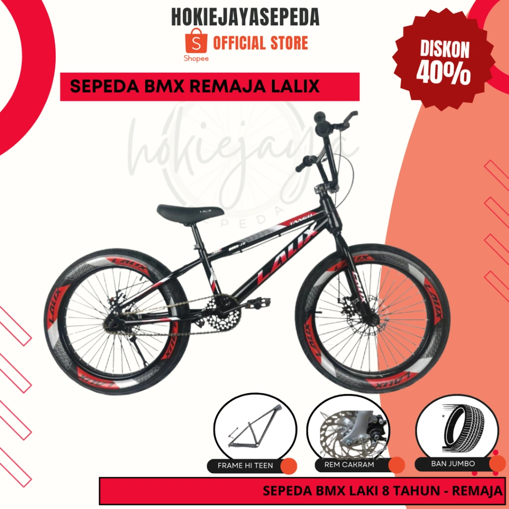 [ SALE ] Sepeda BMX Remaja LALIX I Rem DISCBRAKE DAN V BRAKE I Ban 2.40 dan 3.0 Iuntuk anak 9 tahun sampai remaja