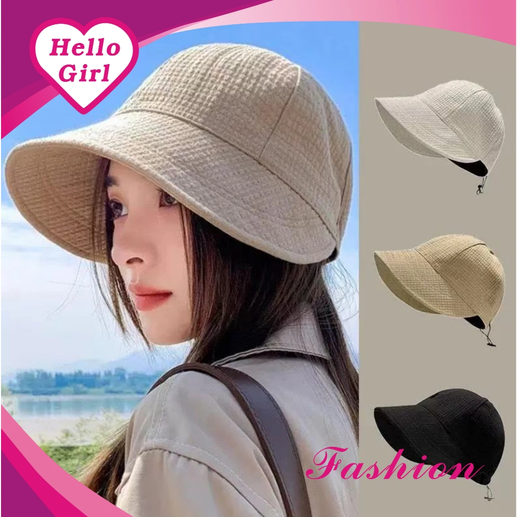 (Hello Girl)MZ12 Topi Anti UV Bahan Adem Pelindung Matahari Gaya Modern