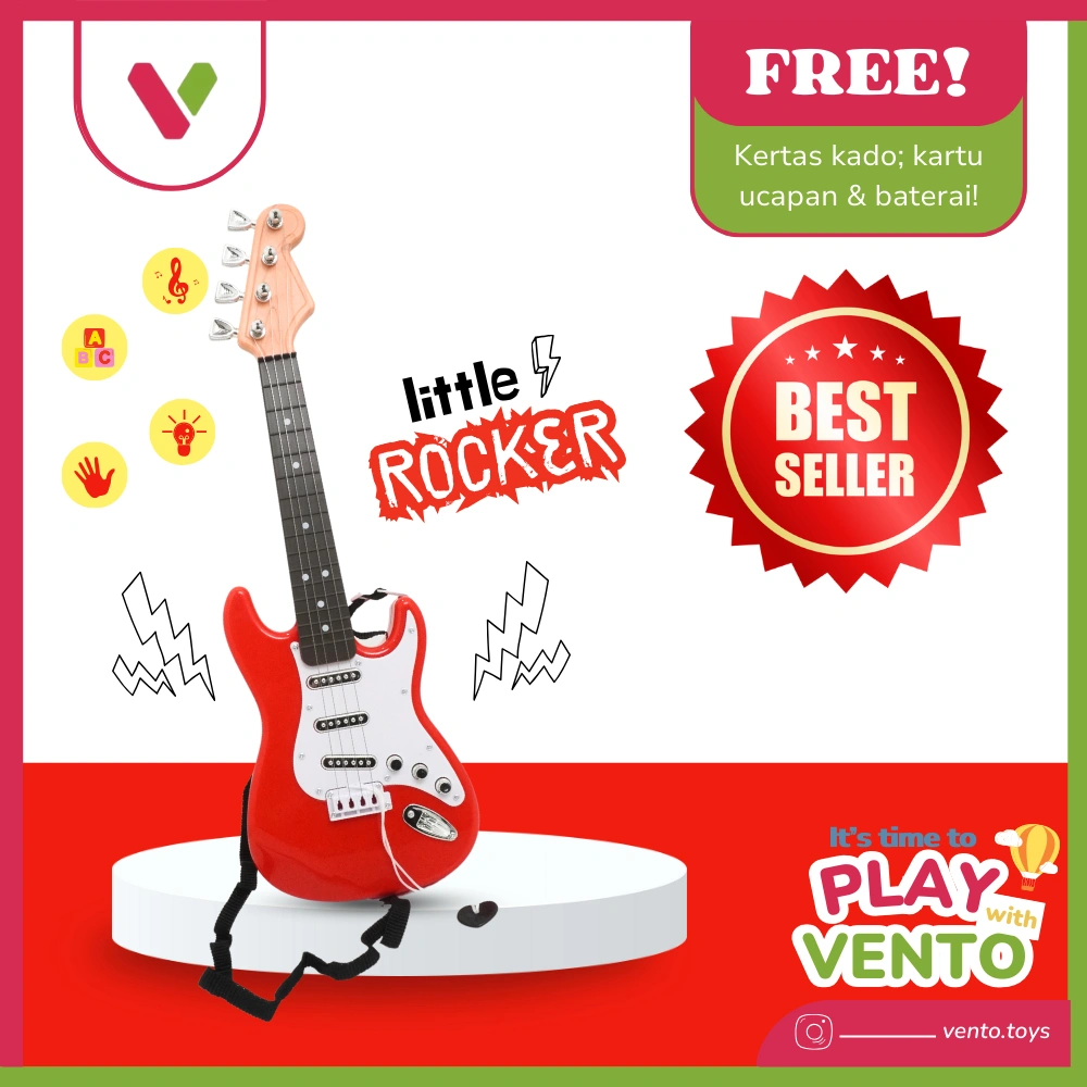 [VENTO TOYS] Mainan Edukasi Anak Guitar Electric Small music