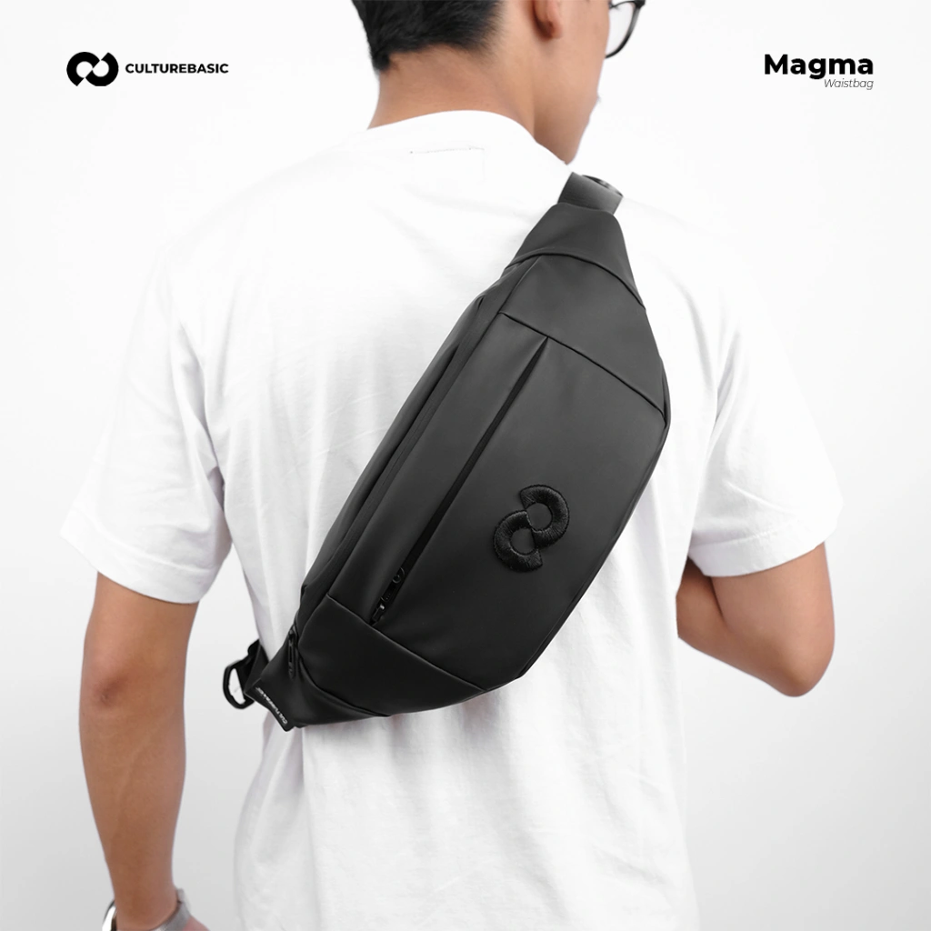 CULTURE BASIC | MAGMA Waistbag Pria Slingbag Waterproof Tas Pinggang Selempang Ringan Anti Air Pria