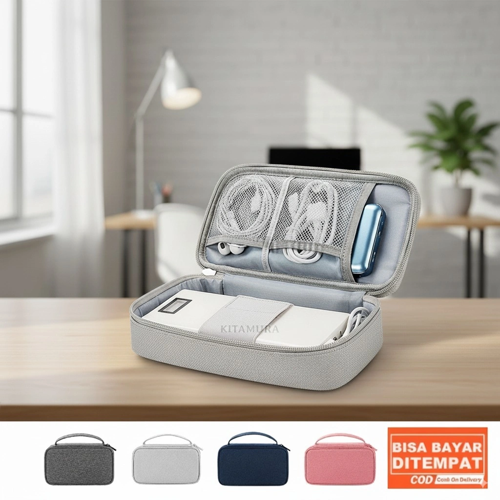 TG217 TAS POWER BANK/ TAS HANDPHONE / TRAVEL ORGANIZER / TRAVEL BAG / POUCH KABEL / TAS CHARGER