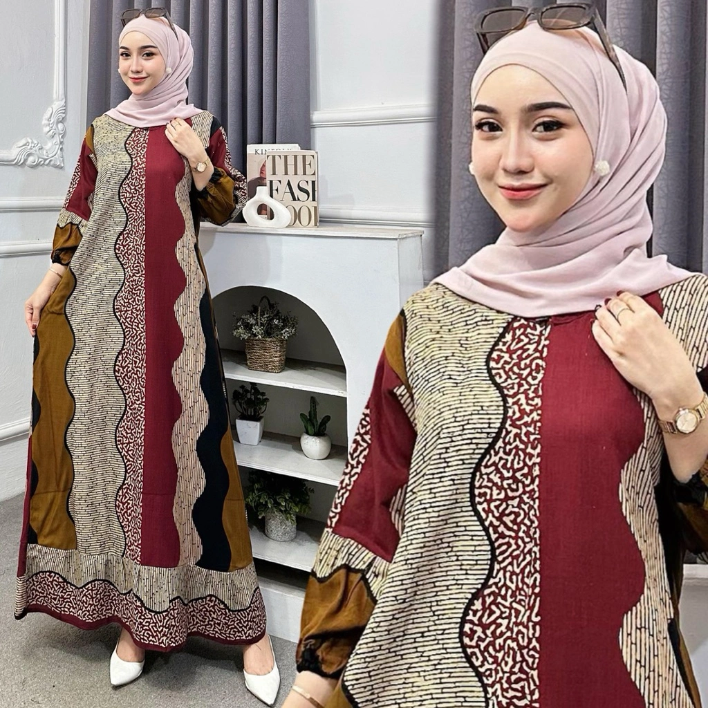 Daster Gamis Kekinian Terbaru Rayon Premium Ruffle Cantik Busui Friendly