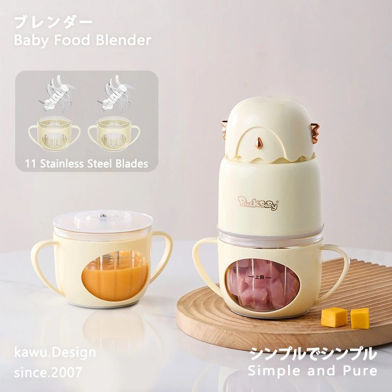 BlackBaBy Chopper daging dan bumbu 0.3L dengan pegangan anti getar 11blade Mini Food processor MPASI