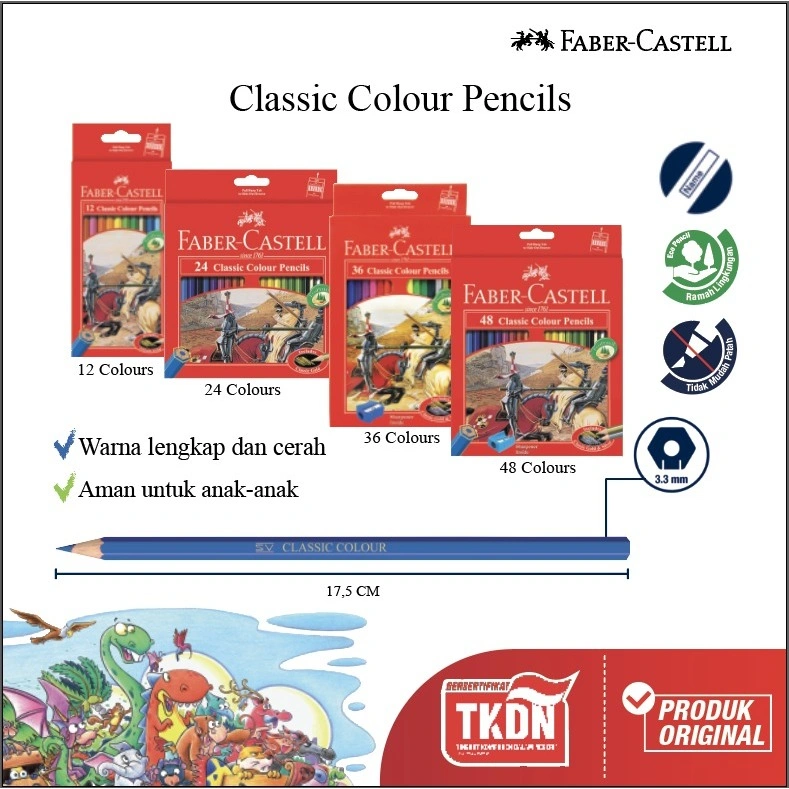 Faber-Castell Pensil Warna Color Pencils Classic Color