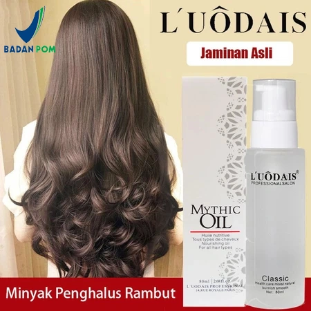 LUODAIS Hair Serum Rambut Repair Treatment Rambut Argan Oil 80ml Serum Perawatan Rambut Rusak Hair Oil Smoothing Hair Vitamin Rambut Essential Oil Pelembab Perbaikan Mendalam Rambut Anti Kering Kusam Bercaban Meningkatkan Rambut Kering dan Rusak