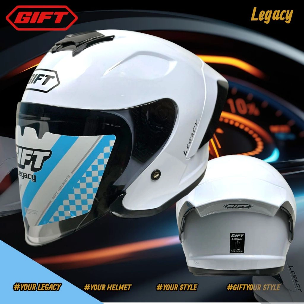Helm Gift Legacy Helm Model Terbaru Spoiler 3D Paket Ganteng,pria wanita dewasa,SNI original