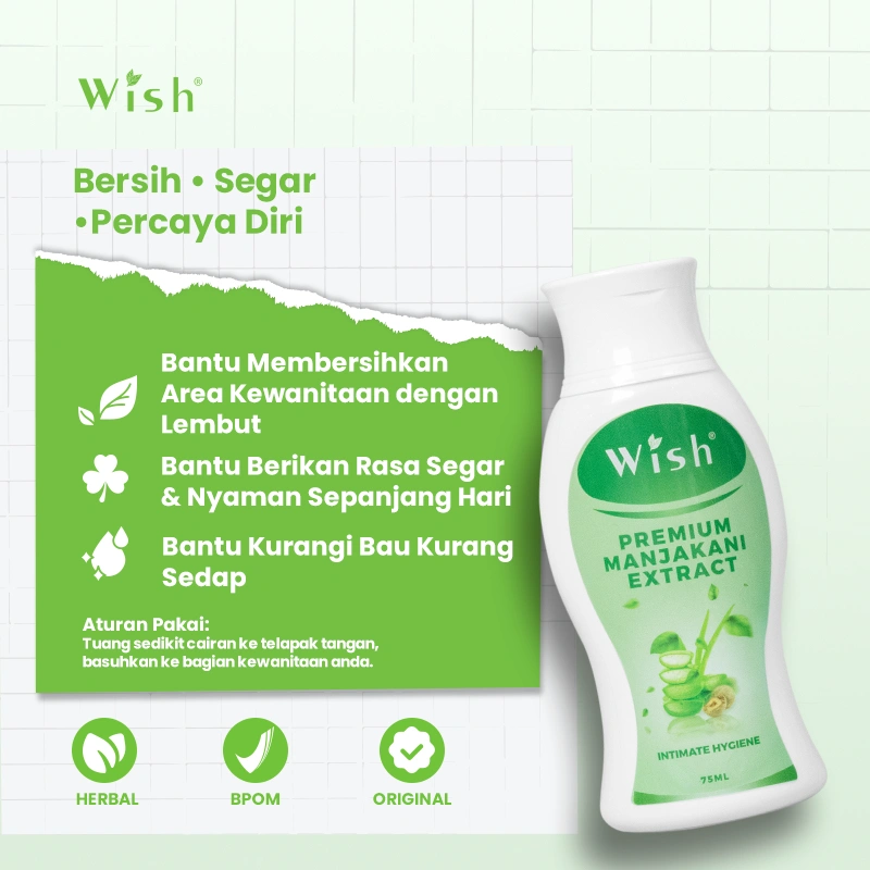 Kemasan 75ml Wish Premium Manjakani Intimate