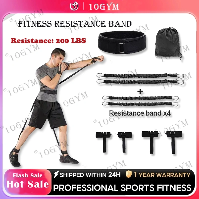 10 in 1 Agility Training Tubes - Band Latihan Tinju - Muay Thai - Resistance Band - 200lbs Resistance Bands Resisten Ban