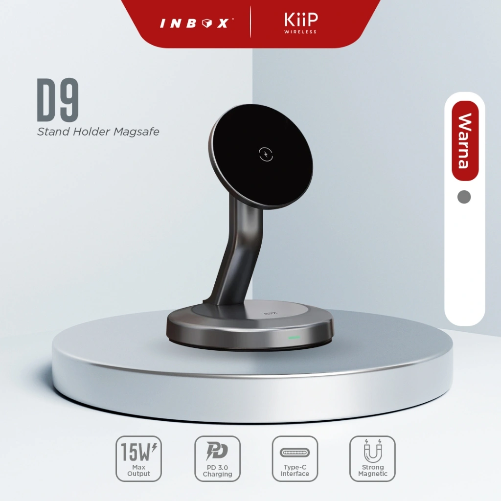 KiiP D9 Wireless Charger Magnetic Stand Holder Magsafe Charging 15W