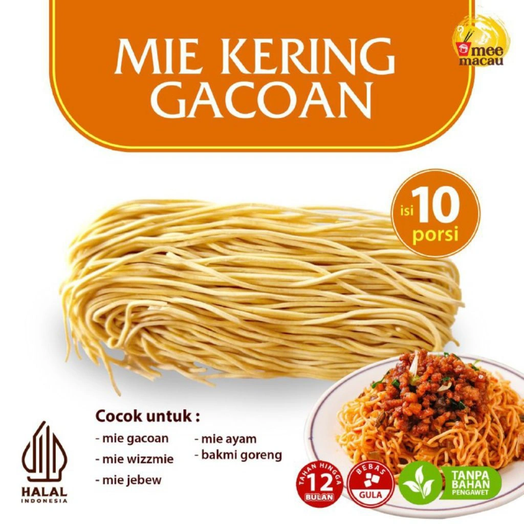 Mie Kering Gacoan 10 Porsi Tanpa Bumbu| Wizzmie | Mie Kober | Mie Jebew Halal Enak
