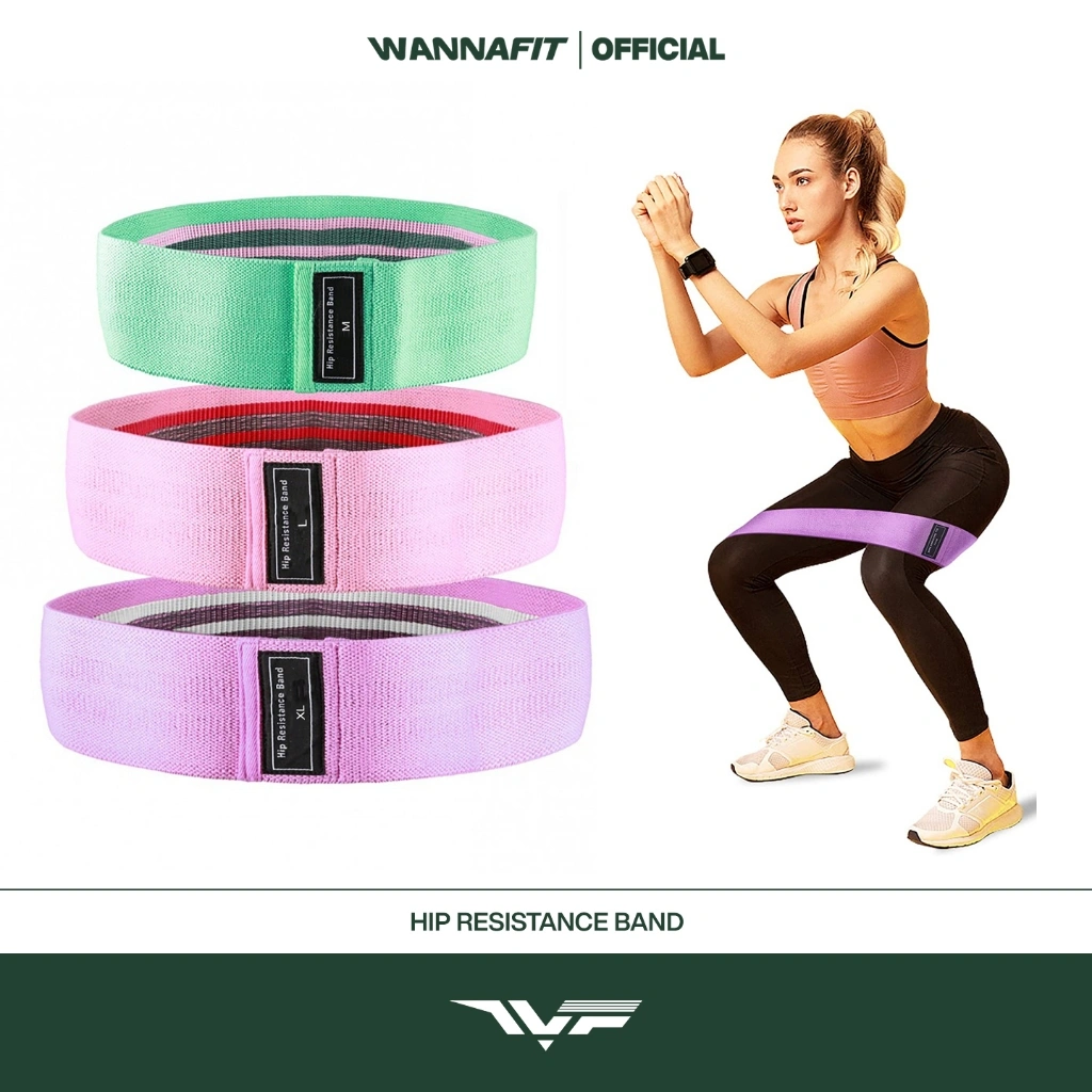 WANNAFIT Hip Resistance Band | Karet Resistensi Latihan Panggul | Alat Olahraga Rumah