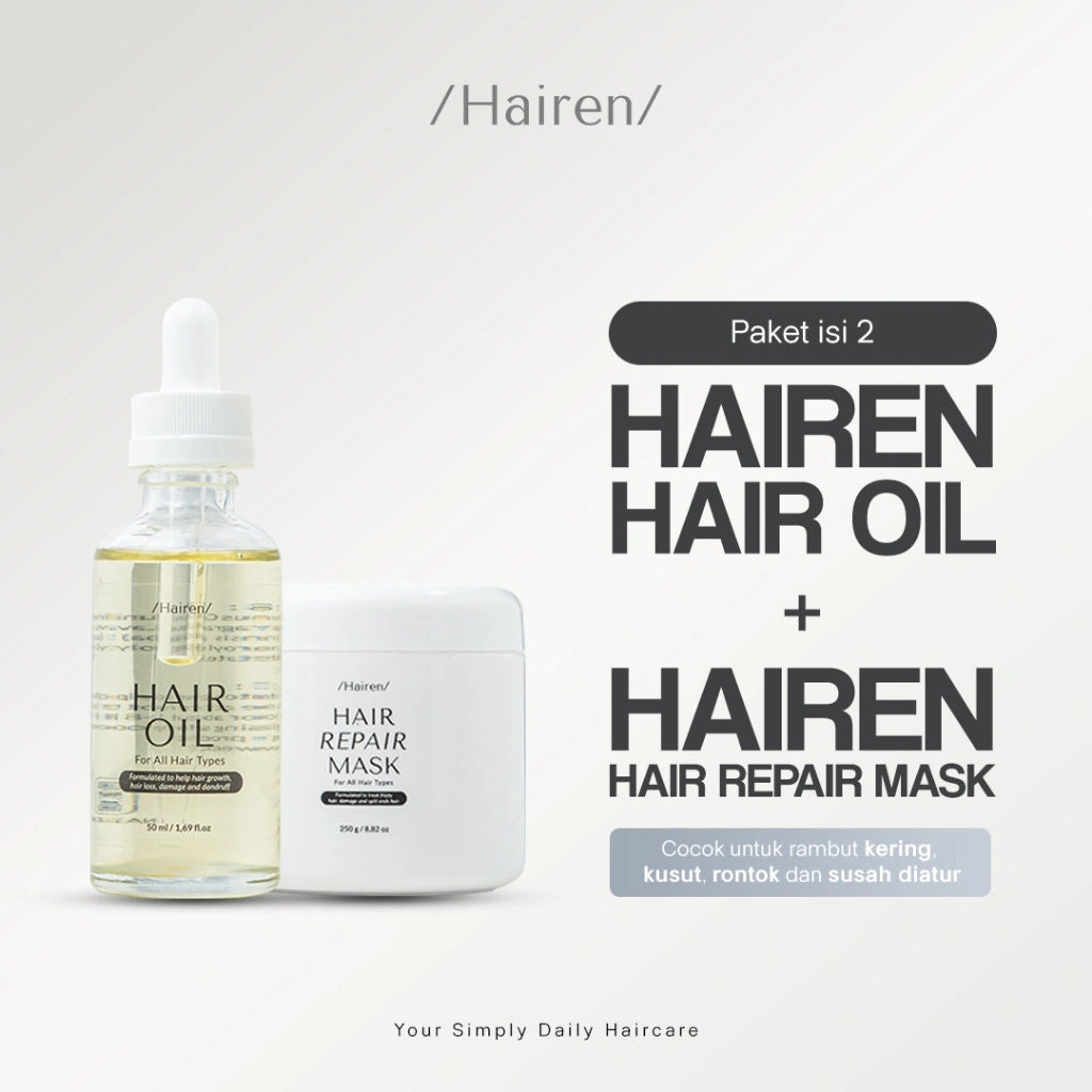 [FREE GIFT] Hairen Hair Oil + Hair Repair Mask BPOM APPROVED
