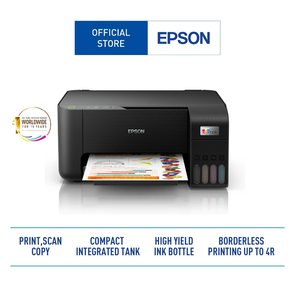 Printer Epson L3211 All In One - Print Scan Copy Pengganti Epson L3210 Printer Eco Tank Printer Multifungsi Printer Scanner Printer Print F4 Printer InkJet