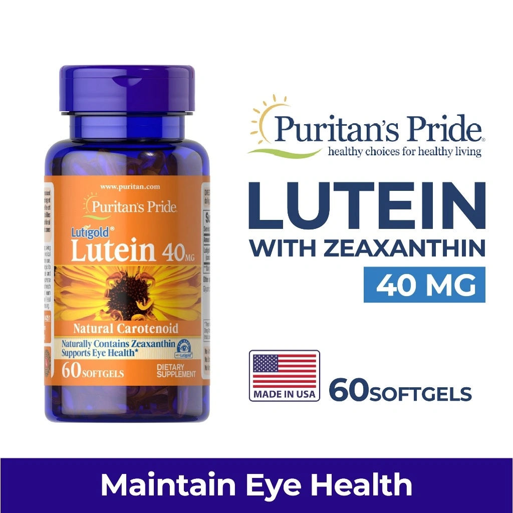 Puritan Pride Lutein 40mg 60 & 120 Softgel Vitamin A untuk Kesehatan Mata