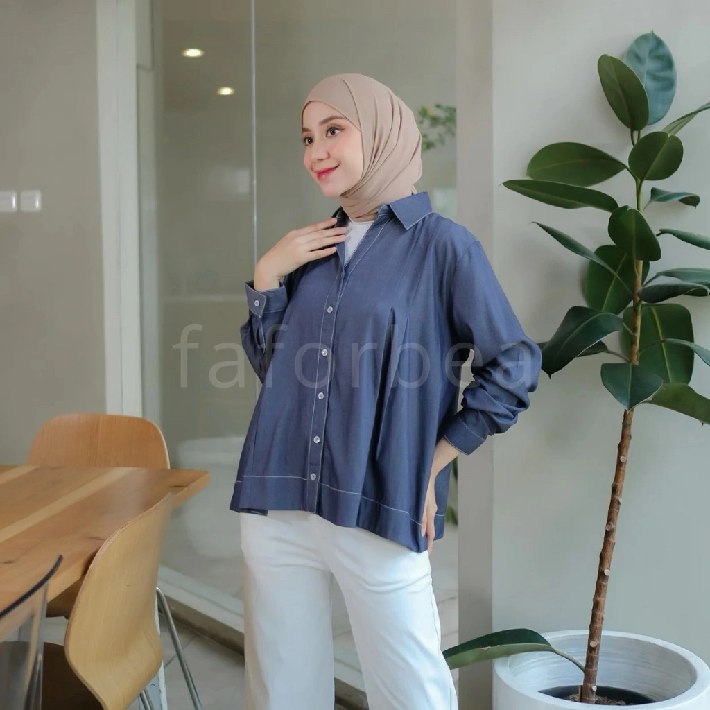 Faforbea Belvia Denim Shirt - Cotton Denim Strech