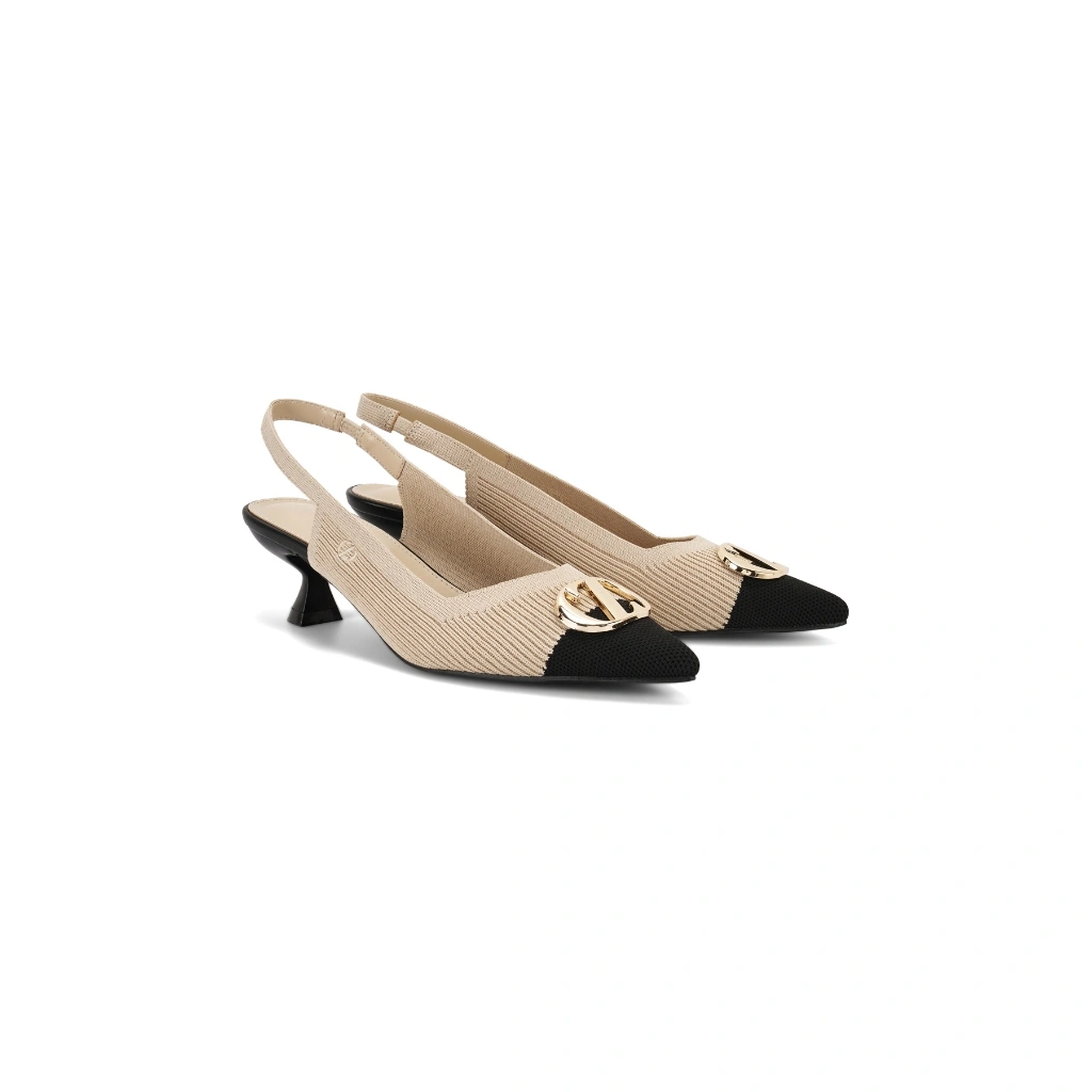ZYTADELIA - Two Tone Kitten Heels - Footwear - Sepatu Wanita/Wedges/Flatshoes/Sepatu Premium/Elegan/Minimalis/Stylish
