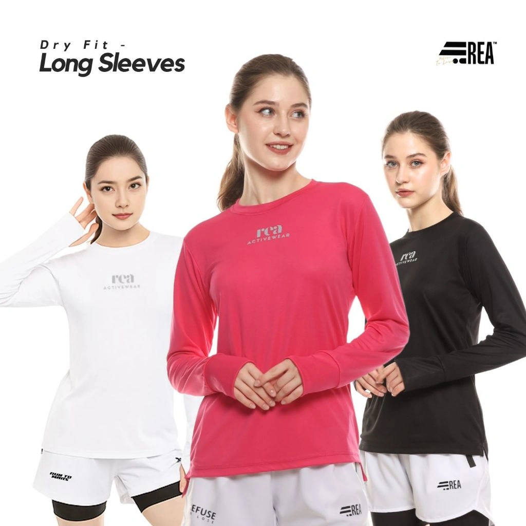 REA ACTIVEWEAR - Kaos Olahraga Longsleeves Dry Fit Breathable