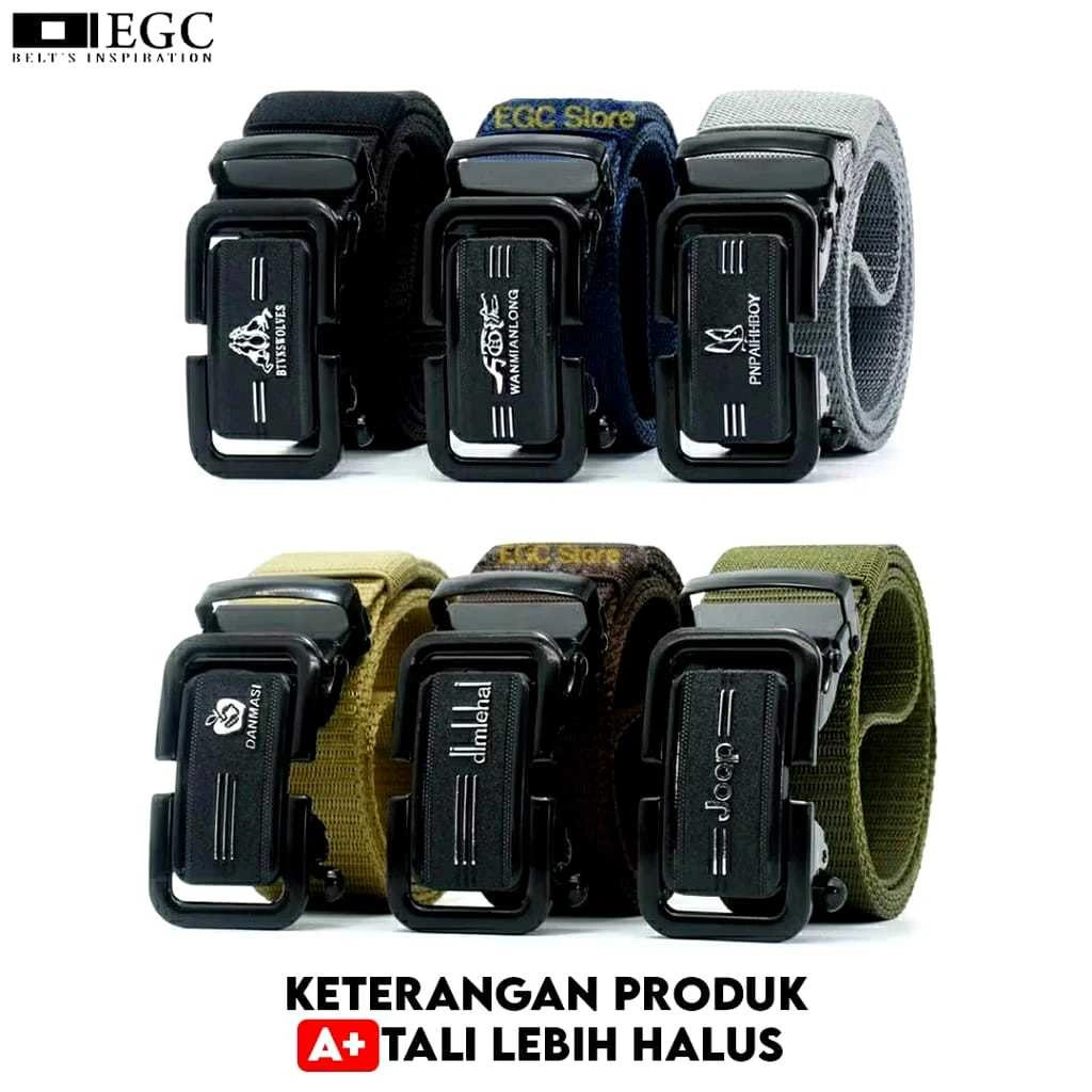 PROMO BEST SELLER ! IKAT PINGGANG PRIA/SABUK PRIA/BELT NYLON CANVAS KEPALA BESI - MC-CCA-40/AH-54-1