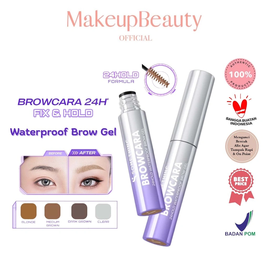 SOMETHINC Browcara 24Hold Waterproof Brow Gel - Maskara Alis Tahan Lama Anti Air Smudgeproof