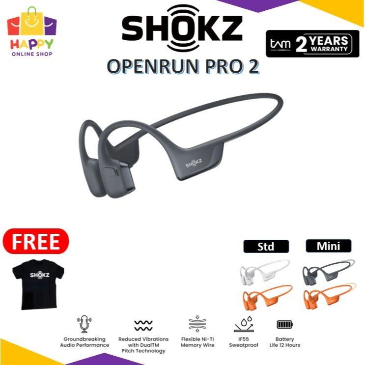 Shokz Openrun Pro 2 Bone Conduction Headphone Open Run Pro2 Mini