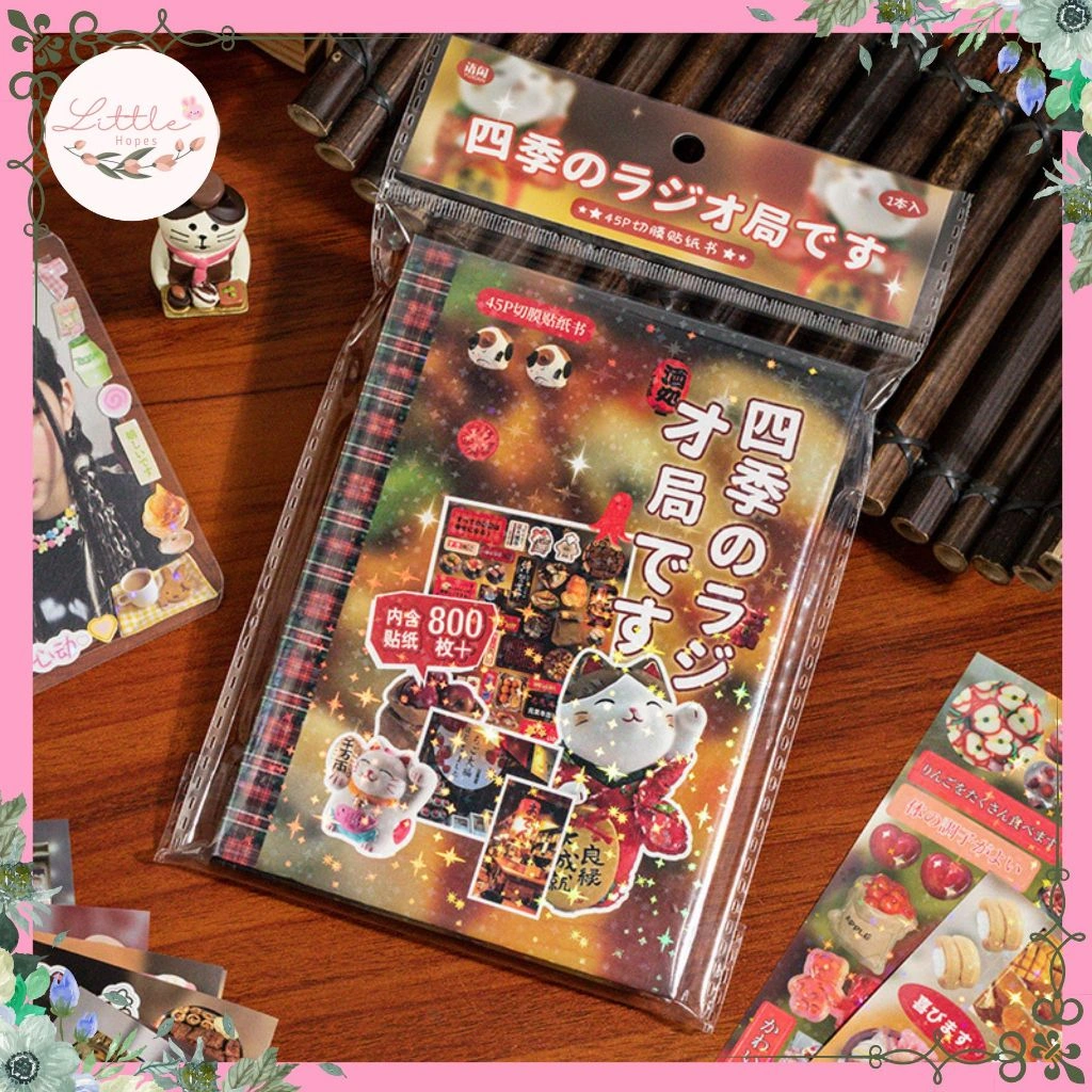 Sticker Book 990+ pcs Japanese Style Romantic Memory Series Heisei Retro Juminocore Vibes Scrapbook