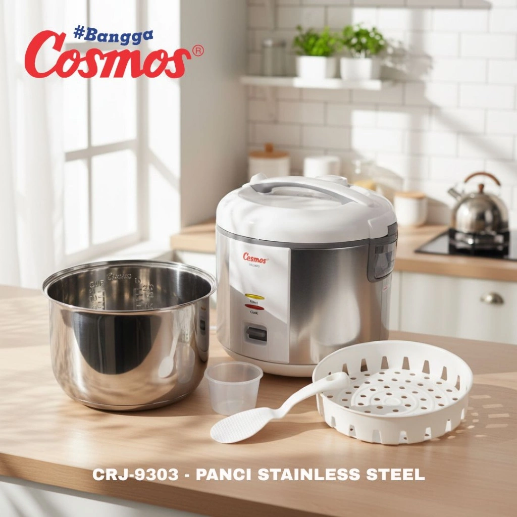 Cosmos Rice Cooker Stainless Steel CRJ-9303 / CRJ-9023