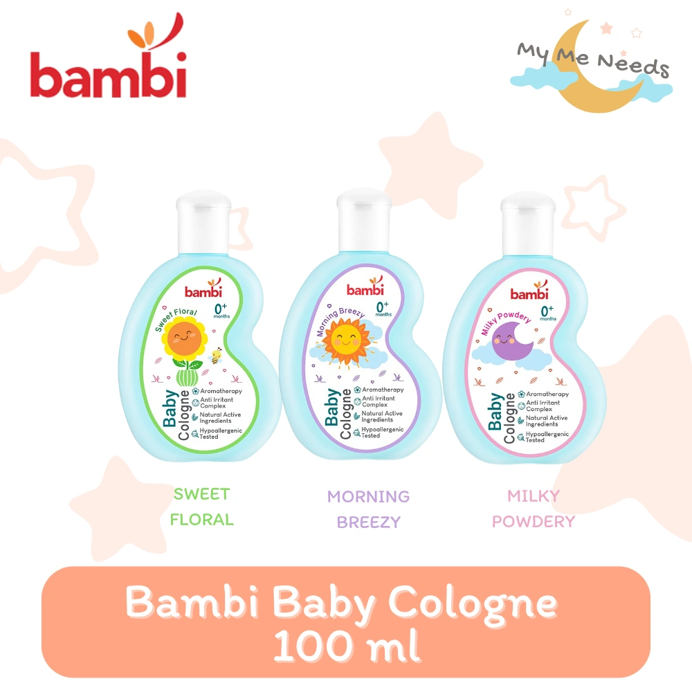 Parfum Bayi Tahan Lama 24 Jam | Bambi Cologne | Perfume | Minyak Wangi Bayi | Bambi Cologne 100mL