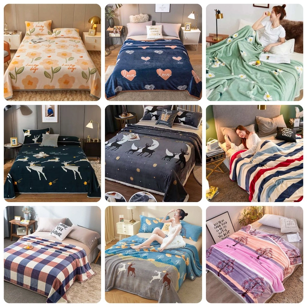 Selimut Bulu Halus 180x200 Motif Dewasa / Anak