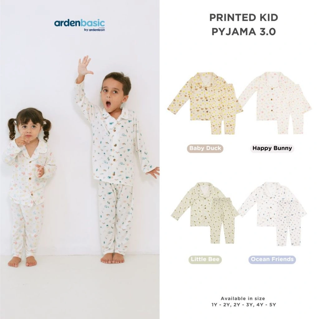 ARDENLEON ArdenBasic Printed Kid Pyjama Setelan Baju Tidur Anak