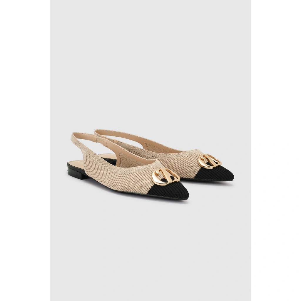 ZYTADELIA - Two - Tone Slingback Flats - Footwear - Sepatu Wanita/Wedges/Flatshoes/Sepatu Premium/Elegan/Minimalis/Stylish