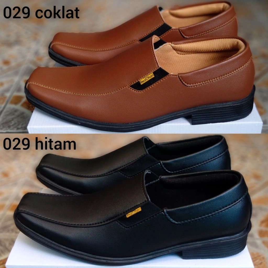 Sepatu Pantofel Formal Pria Hitam Kulit Sintetis Premium