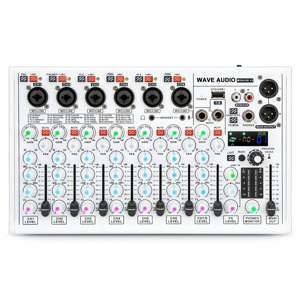 Wave MIX8USB V2 - 8-Channel Mixer with USB Audio Interface