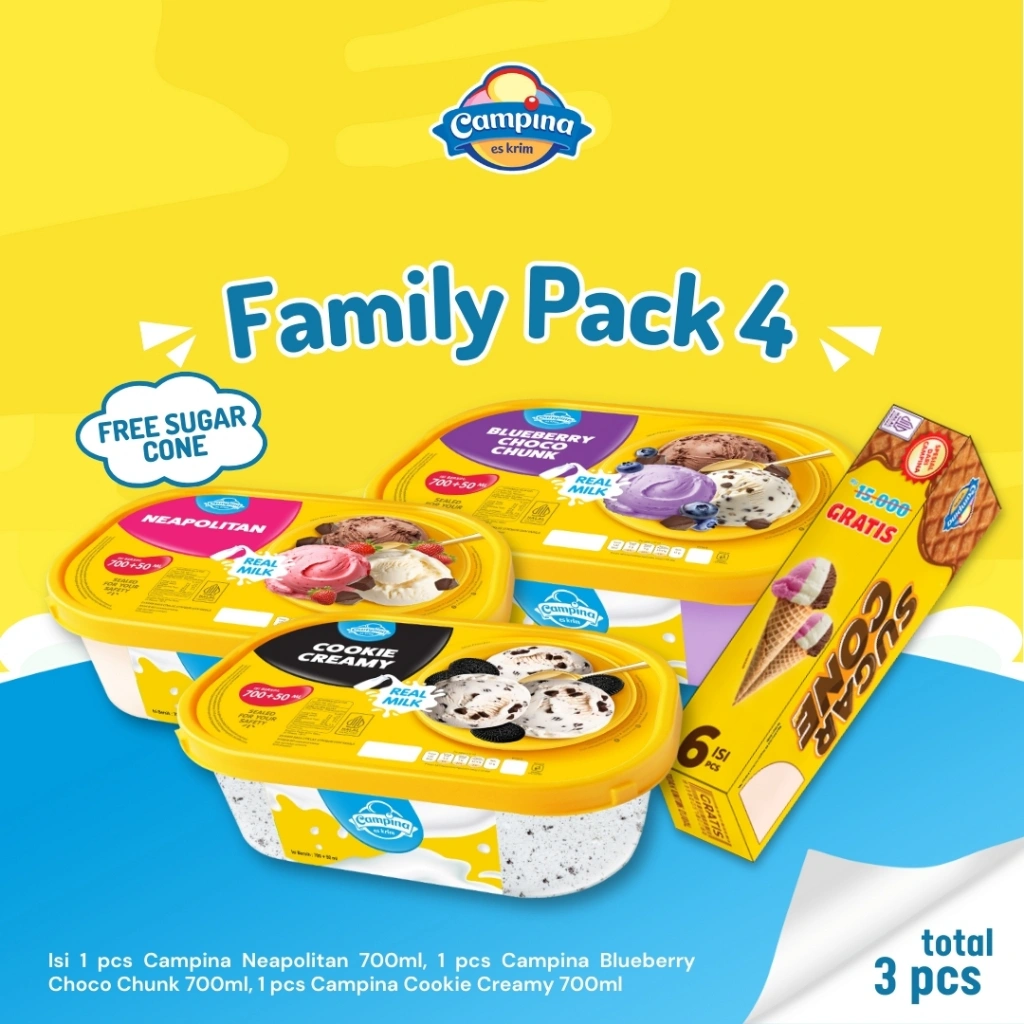 Campina Family Pack 4 - Es Krim