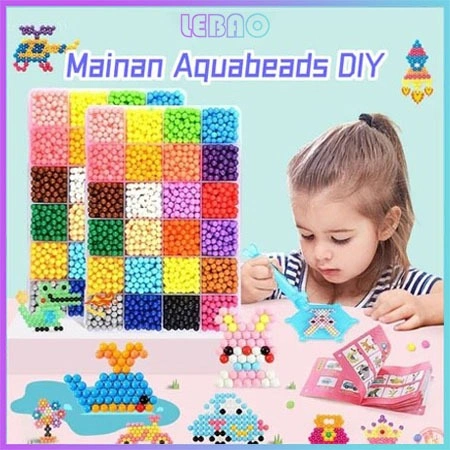 600/1000/1500/2400 PCS DIY Anak Magic Water Beads Kerajinan Tangan Mainan Edukasi Anak Gelang ajaib kreatif berwarna-warni untuk buat kado anak