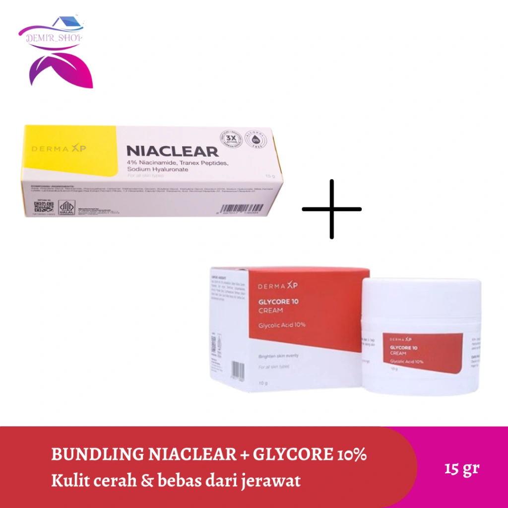 Bundling Niaclear + Glycore 10% / Kulit Cerah Bebas Jerawat