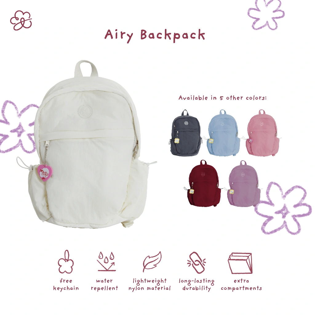 ITISYOURSS Airy Backpack | Ransel Gemes | Ransel Cewe | Ransel Estetik | Backpack Gemes | Ransel Korea | Backpack Korea | Backpack Cewe | Backpack Aesthetic