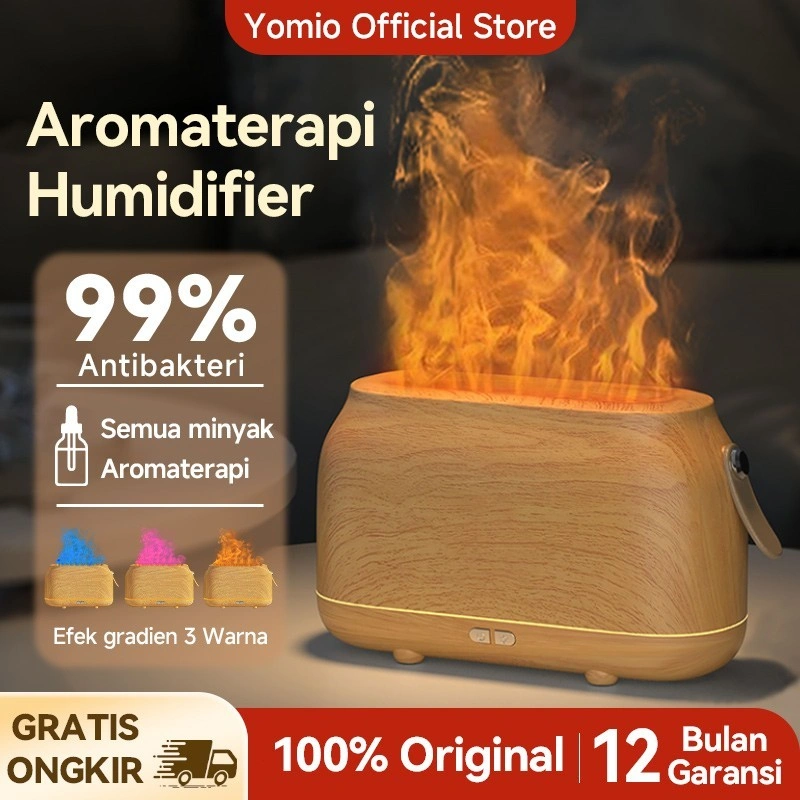 YIOMIO Pelembap udara antibakteri Humidifier Diffuser  penyebar aroma kesehatan Air Purifier Aromatherapy Essential oil Diffuser 300ML 3 Color Led