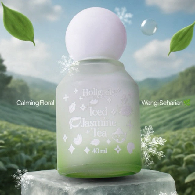 HOLIGRELS Ice Jasmine Tea Extrait de Parfume 40ml – Tea Series | Parfum Wangi Teh Melati Unik EDP Ekstrait Viral Tahan Lama 12 jam Unisex Cewek Cowok