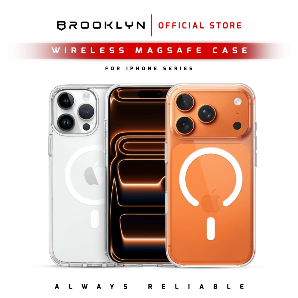 Brooklyn Slim Clear MagSafe Casing iPhone 17/16/15/14/13/12 Pro/Max/Mini/Plus/Air