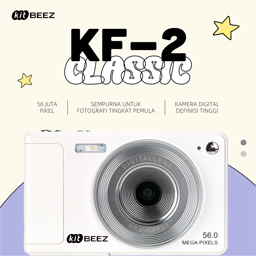 KiTBEEZ KF-2 Kamera Digital 56MP 8X 4K Vedio Digicam with Flash 2.8" screen Dengan Anti Shake