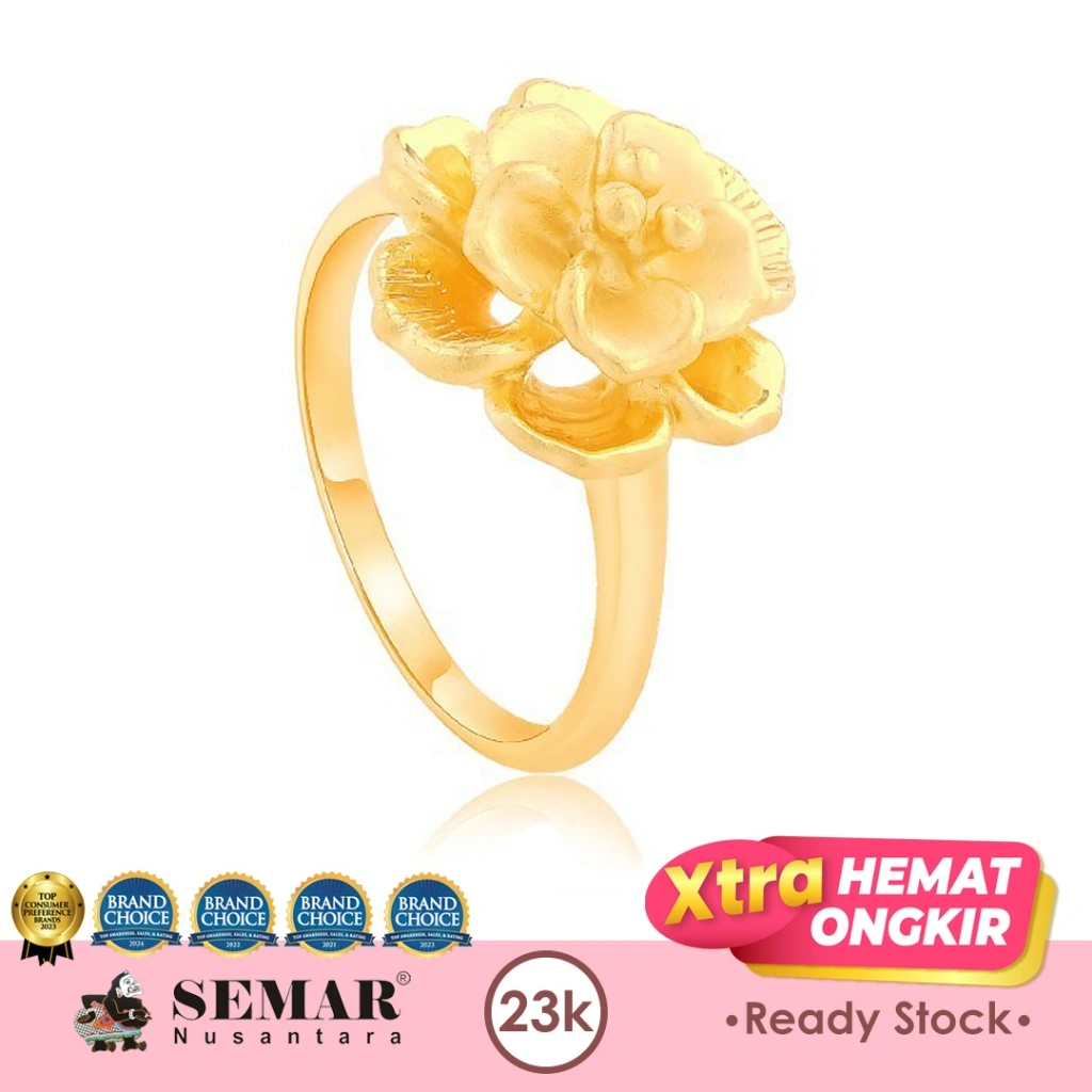 Cincin Emas Meiva Flower Gold 23K Semar Nusantara