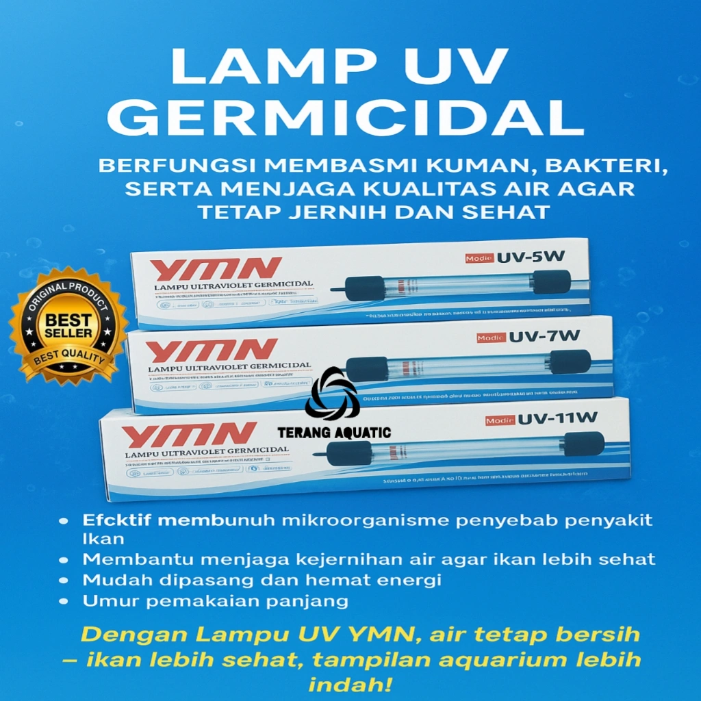 Lampu UV Aquarium Lampu Ultraviolet YMN 5,7,9,11 watt murah