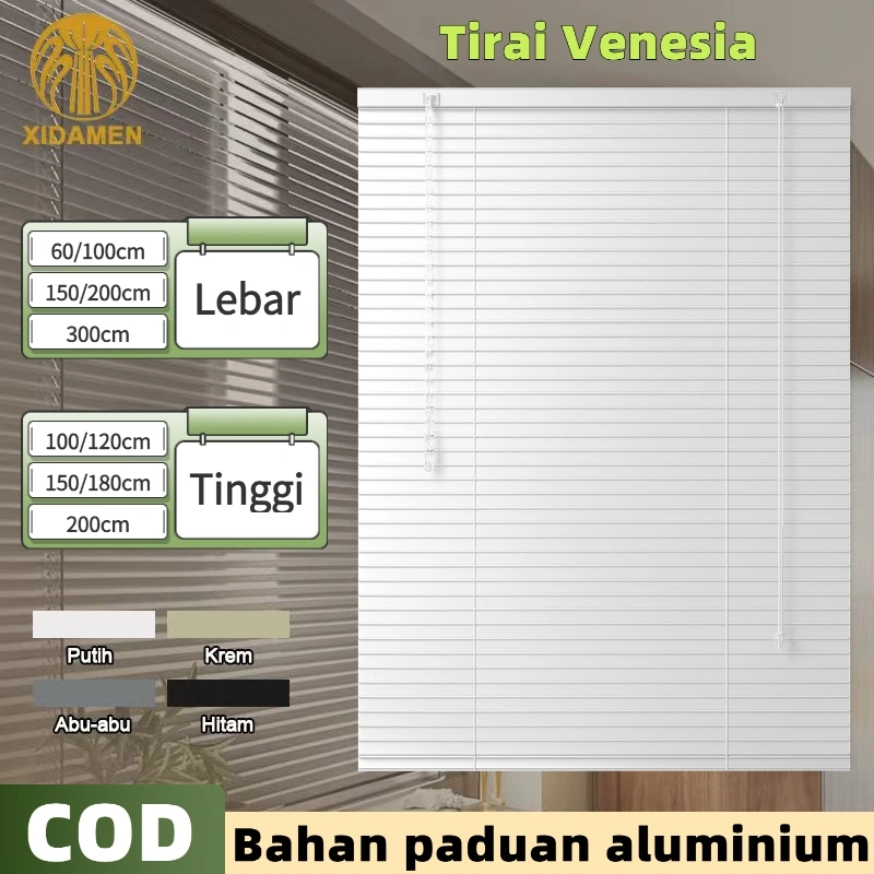 Xidamen Venetian Blinds Aluminium Tirai Venesia yang Dapat Disesuaikan Venetian Blinds Kelas Atas Beberapa ukuran dapat disesuaikan