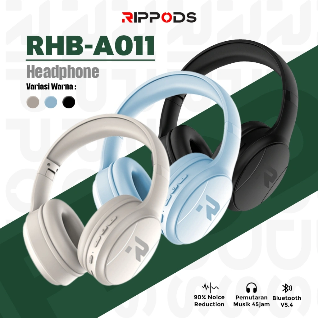 Rippods Bluetooth Headphones RHB A011 Noise Cancelling High Quality Heavy Bass Comfortable Headphone
