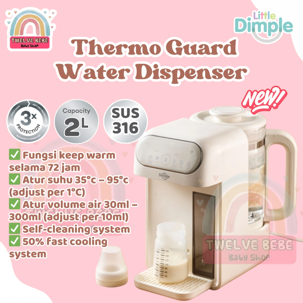 [NEW] Little Dimple Thermo Guard Water Dispenser 2L / Smart Dispenser Susu Bayi Otomatis