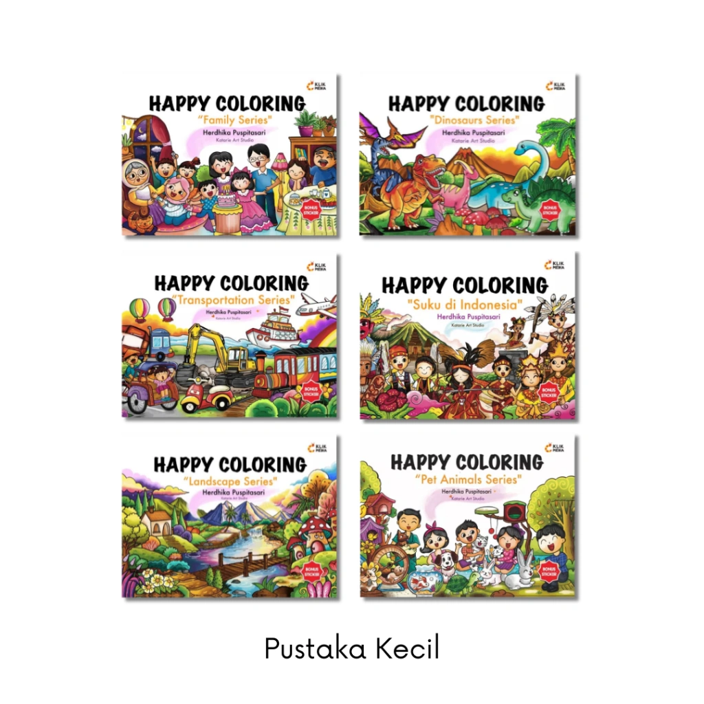 Buku Mewarnai Anak: Happy Coloring Series Volume 2 - C Klik Media